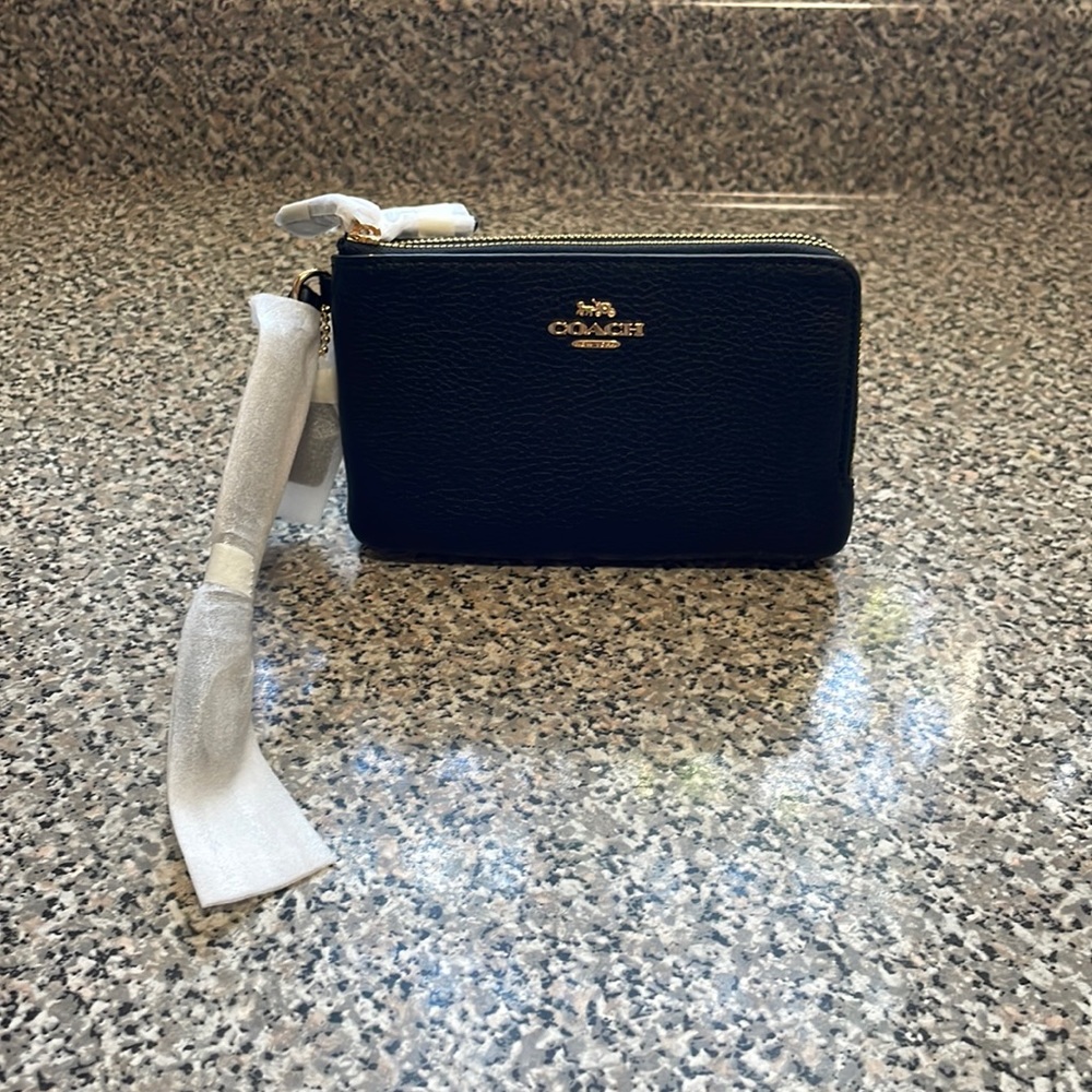 NWT Coach Double Corner Zip Wristlet